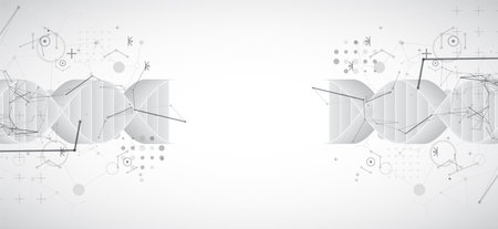 Abstract futuristic background for design works.
Science template, wallpaper or banner with a DNA molecules.のイラスト素材