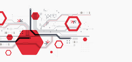 CPU art concept. Circuit board. Technology background.のイラスト素材