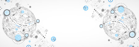 Abstract technology sphere background. Global network consept.のイラスト素材