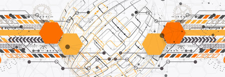 Abstract technology sphere background. Global network consept.のイラスト素材