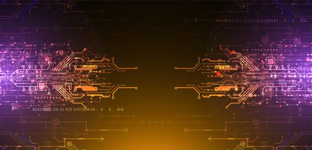 Abstract technology circuit board. Communication concept. Vectorのイラスト素材