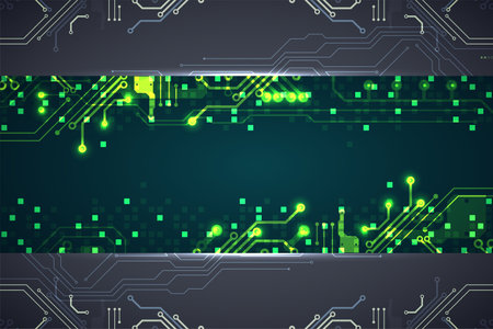 Vector illustration, Hi-tech digital technology and engineering themeのイラスト素材