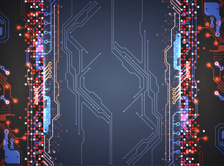 Vector illustration, Hi-tech digital technology and engineering themeのイラスト素材