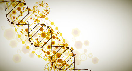 Abstract futuristic background for design works.
Science template, wallpaper or banner with a DNA molecules. Vectorのイラスト素材