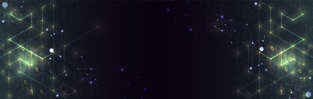 Isometric big data processing concept, cloud database. Abstract technology background. Vector illustrationのイラスト素材