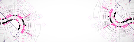 Scientific and technological ART concept. Abstract background with plexus effect. Vectorのイラスト素材