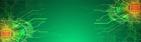 Abstract background on technological and scientific topics. CPU concept. Vector format.のイラスト素材