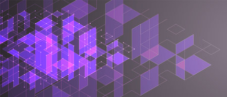 Vector illustration. Digital technology and engineering isometric background.のイラスト素材