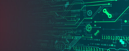 Vector illustration, Hi-tech digital technology and engineering background