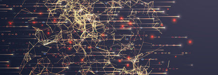 Technology background. Big data concept. Binary computer code. Hand drawn vector illustration.