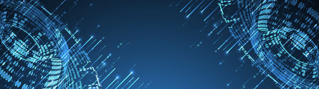 Big Data. Abstract digital futuristic wireframe vector illustration on technology background. Data...