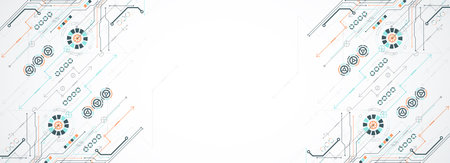 Abstract vector background on a technological theme.のイラスト素材