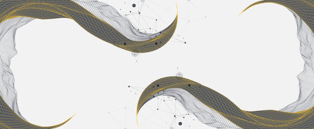 Abstract art background. Modern science or technology art elements. Surface illustration. Vector.のイラスト素材