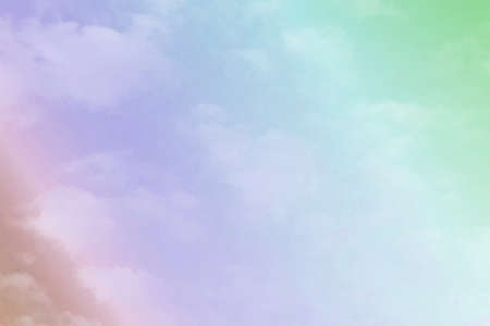 Sky and clouds in pastel tones.Colorful natural background for graphic design or wallpaper in the romantic love conceptの写真素材