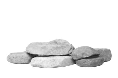 Small stones arranged at different heights in white tones. Background or template for designing cosmetic and jewelry products. Use it for 3D Mockups and renders to market your art online.の写真素材