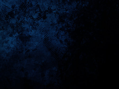 Dark rough cement wall background for graphic design or wallpaper. Grungy black and blue concrete texture in vintage style. The old plaster floor has a mysterious and terrifying age.の写真素材