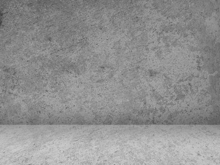 Concrete wall background for displaying products in 3d. Pattern of white cement floor in vintage style for graphic design or wallpaper. Gray abstract texture detail in construction.の写真素材