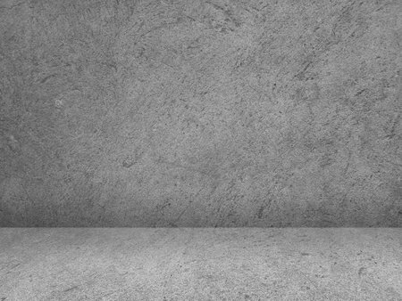 Concrete wall background for displaying products in 3d. Pattern of white cement floor in vintage style for graphic design or wallpaper. Gray abstract texture detail in construction.の写真素材