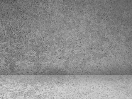 Concrete wall background for displaying products in 3d. Pattern of white cement floor in vintage style for graphic design or wallpaper. Gray abstract texture detail in construction.の写真素材
