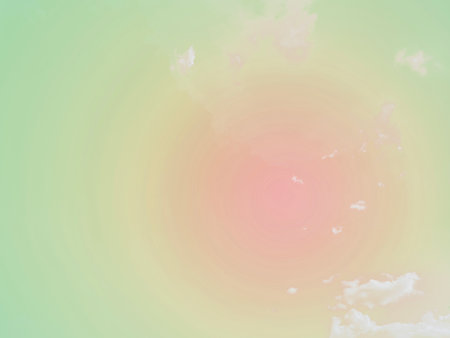 Beautiful sky and clouds in pastel tones. Fluffy soft background in vintage style for graphic design or wallpaper. Colorful natural in the romantic love concept.の写真素材