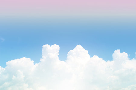 Sky and clouds in pastel tones. Colorful natural background for graphic design or wallpaper in the...