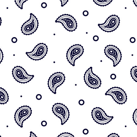 Seamless pattern with paisley ornament. Vector illustration.の写真素材