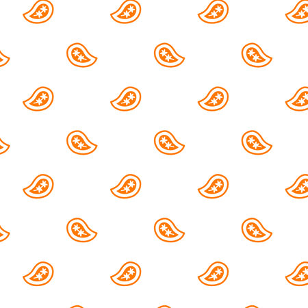 Seamless pattern with melon on white background. Vector illustration.の写真素材