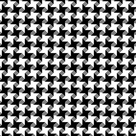 Seamless black and white geometric pattern. Abstract background. Vector art.の写真素材
