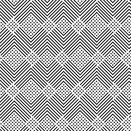 Seamless pattern. Black and white geometric background. Vector.の写真素材