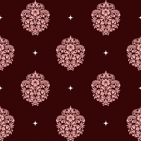 Damask seamless pattern. Fine vector traditional ornament with oriental elementsの写真素材