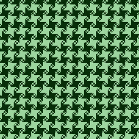 Seamless pattern with arrows on a green background. Vector illustration