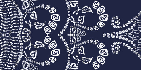 Seamless pattern with ethnic motifs. Hand-drawn illustration.