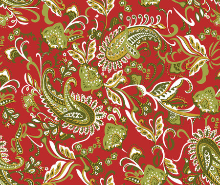Seamless pattern based on traditional Asian elements Paisley.の写真素材