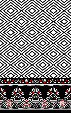 Ethnic boho seamless pattern. Traditional ornament. Tribal pattern. Folk motif. Can be used for wallpaper, textile, wrapping, web page background.の写真素材