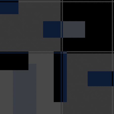 Geometric pattern in black and blue tones. Seamless vector background.