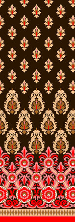 Seamless pattern with decorative elements. Colorful ethnic ornament.