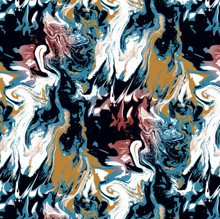 Seamless pattern with abstract marbleized effect. Vector illustration.