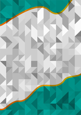 the gray tringle with green corner backgroundのイラスト素材