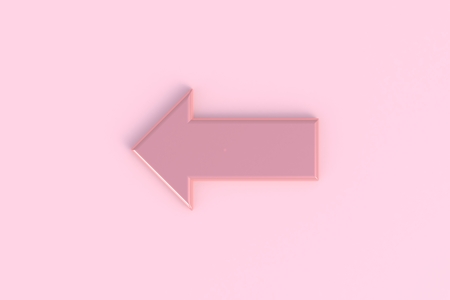 Arrow abstract minimal pink background, 3d renderingの写真素材