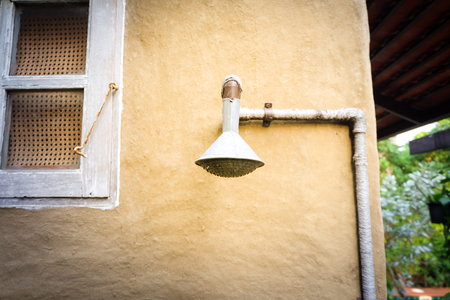 Vintage window, Background for vintage resort hotel, Concept Summerの写真素材