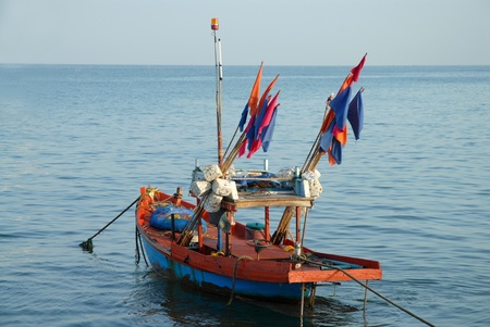 Fishing boat at Chonburi Thailand の写真素材