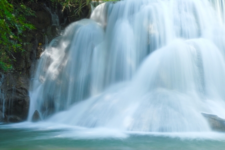 beautiful Waterfall in Kanchanaburi, Thailandの写真素材