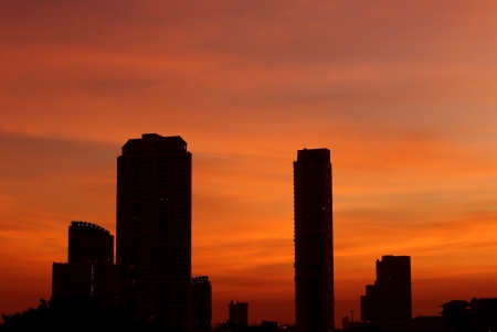 building's silhouettes of a cityの写真素材