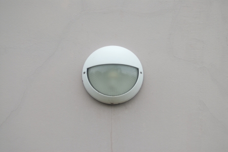 lamp on wallの写真素材