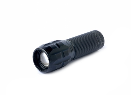LED flashlight isolated on white の写真素材