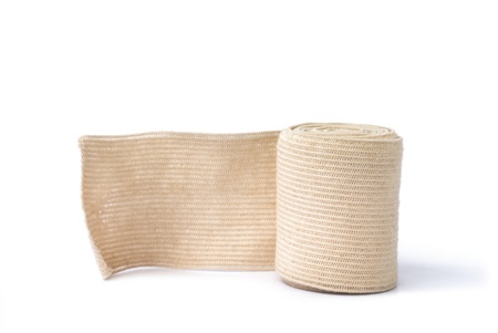 Medical bandage on a white background の写真素材