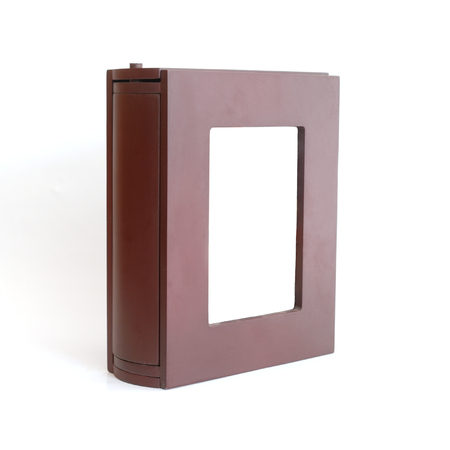 wooden photo album bookの写真素材
