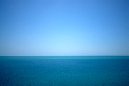 blue sea and soft skyの写真素材