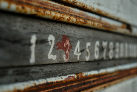 old petanque score boardの写真素材