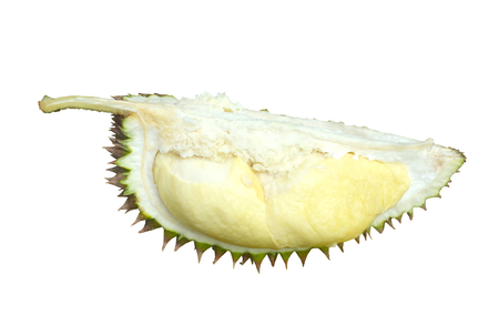 durian fruit isolated on white backgroundの写真素材